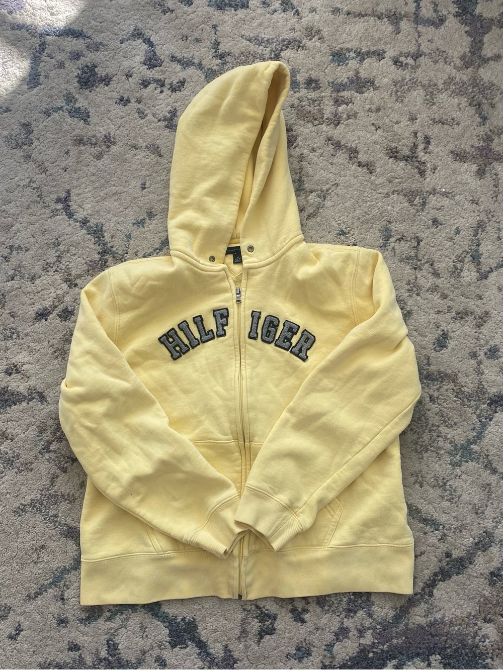 Tommy Hilfiger Pale Yellow Full-Zip Hoodie - Picture 1 of 4